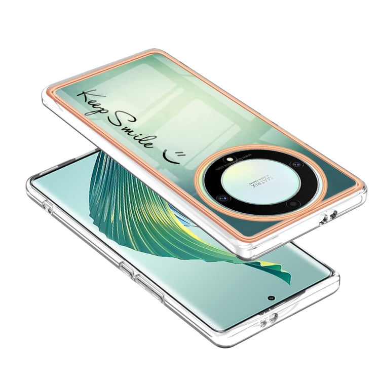 For Honor X9a / Magic5 Lite Electroplating Marble Dual-side IMD Phone Case(Smile) - Honor Cases by PMC TechLife | Online Shopping South Africa | PMC TechLife | Buy Now Pay Later Mobicred