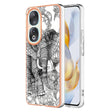 For Honor 90 5G Electroplating Marble Dual-side IMD Phone Case(Totem Elephant) - Honor Cases by PMC TechLife | Online Shopping South Africa | PMC TechLife | Buy Now Pay Later Mobicred