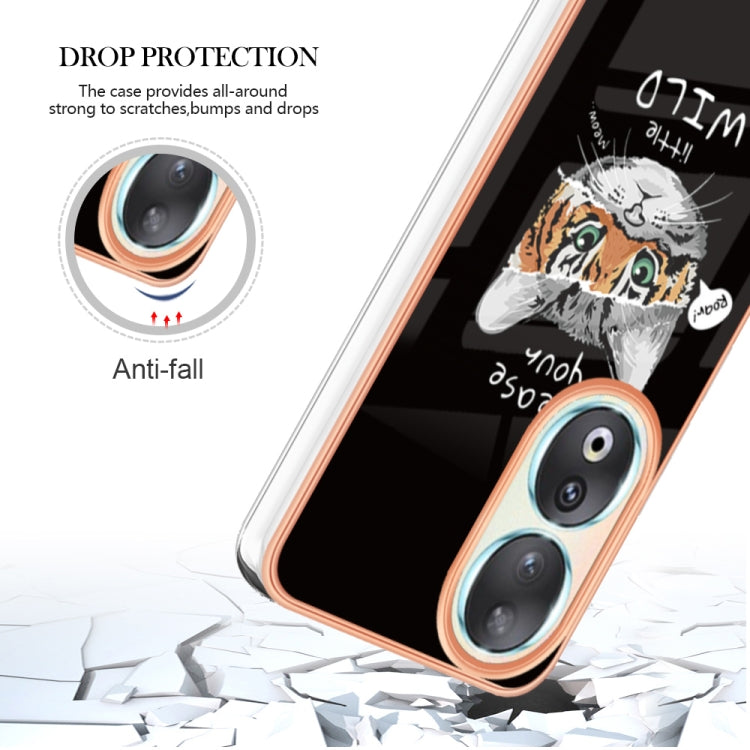 For Honor 90 5G Electroplating Marble Dual-side IMD Phone Case(Natural Growth) - Honor Cases by PMC TechLife | Online Shopping South Africa | PMC TechLife | Buy Now Pay Later Mobicred
