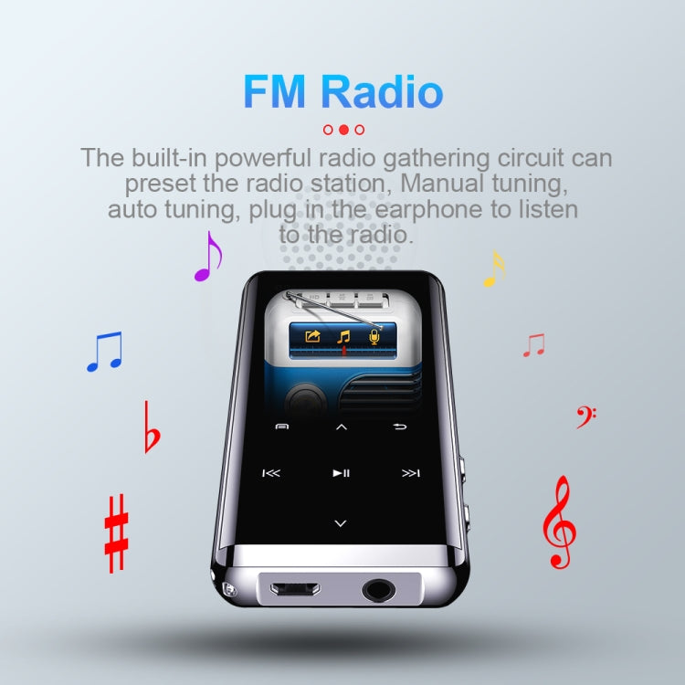 JNN M13 1.8 Inch LCD Screen Touch HiFi MP3 Player, Memory:16GB(With Bluetooth)