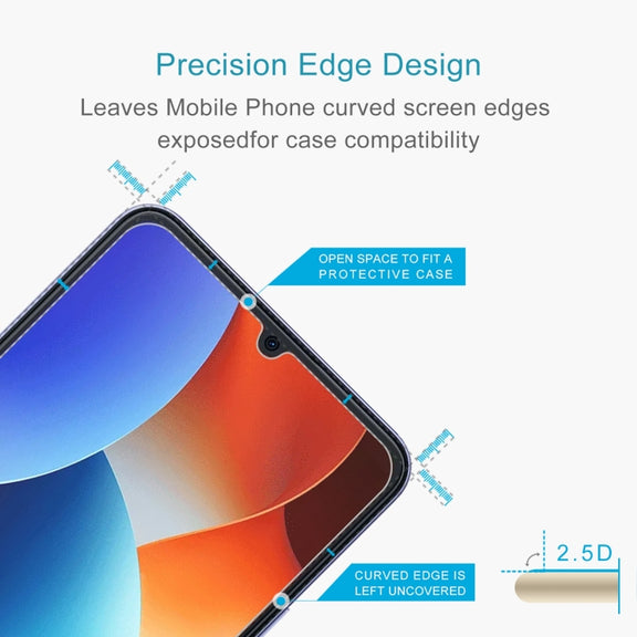 For Blackview COLOR 8 50pcs 0.26mm 9H 2.5D Tempered Glass Film