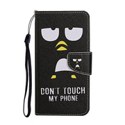 For iPhone 16 3D Colored Drawing Flip Leather Phone Case(Penguins)