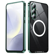 For Samsung Galaxy S24 FE 5G MagSafe Magnetic Frosted Metal Phone Case(Green)