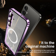 For Samsung Galaxy S24 FE 5G MagSafe Magnetic Frosted Metal Phone Case(Purple)