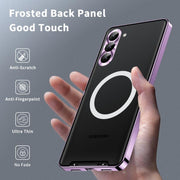 For Samsung Galaxy S25+ 5G MagSafe Magnetic Frosted Metal Phone Case(Purple)