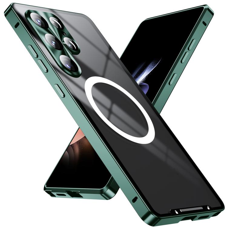 For Samsung Galaxy S25 Ultra 5G MagSafe Magnetic Frosted Metal Phone Case(Green) - Galaxy S25 Ultra 5G Cases by PMC Jewellery | Online Shopping South Africa | PMC Jewellery | Buy Now Pay Later Mobicred