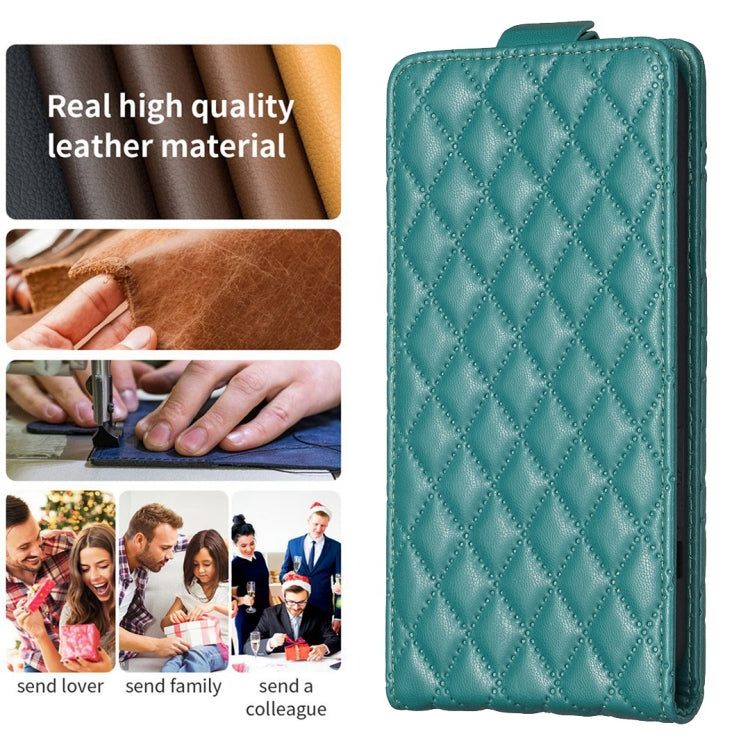 For Xiaomi Mi 11T / 11T Pro Diamond Lattice Vertical Flip Leather Phone Case(Green) - Xiaomi Cases by PMC TechLife | Online Shopping South Africa | PMC TechLife | Buy Now Pay Later Mobicred