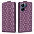 For Xiaomi Redmi 13C Diamond Lattice Vertical Flip Leather Phone Case(Dark Purple) - 13C Cases by PMC TechLife | Online Shopping South Africa | PMC TechLife | Buy Now Pay Later Mobicred