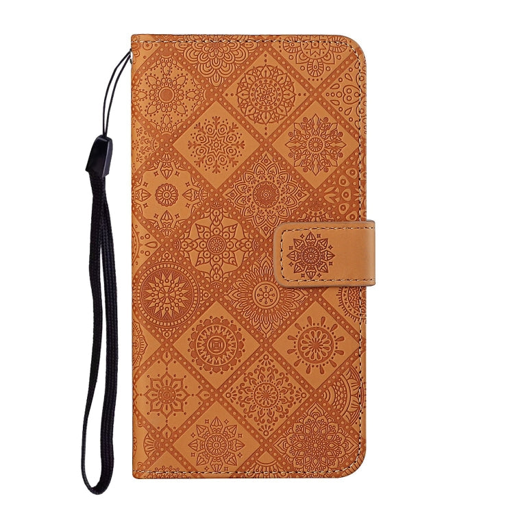 For iPhone 16 Pro Max Ethnic Style Embossed Pattern Leather Phone Case(Brown) - iPhone 16 Pro Max Cases by PMC TechLife | Online Shopping South Africa | PMC TechLife | Buy Now Pay Later Mobicred