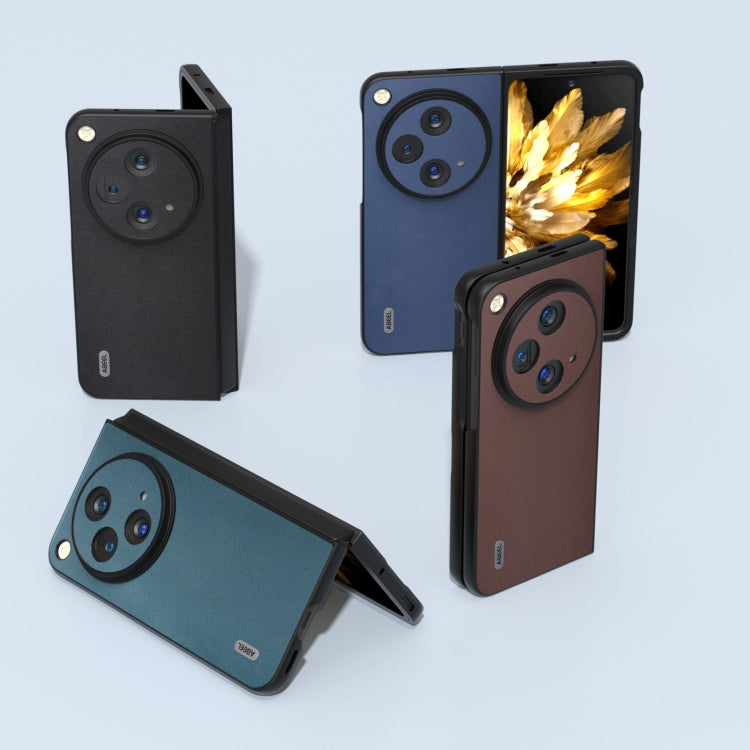 For OPPO Find N3 / OnePlus Open ABEEL Genuine Leather Xiaoya Series Phone Case(Black) - Find N3 Cases by PMC TechLife | Online Shopping South Africa | PMC TechLife | Buy Now Pay Later Mobicred