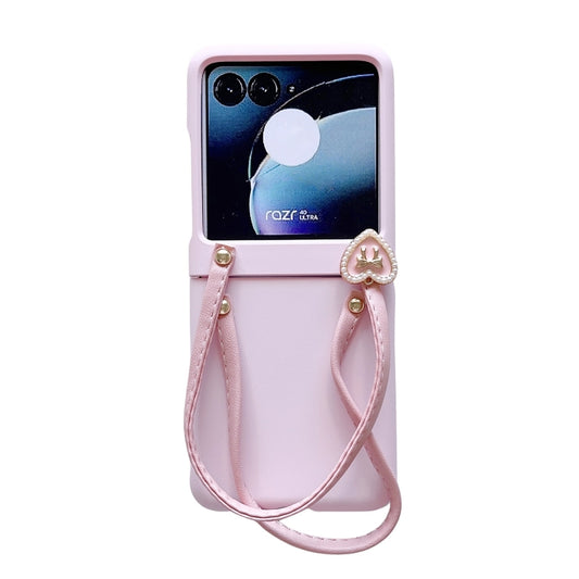 For Motorola Razr 40 Ultra Skin Feel PC Portable Handbag Type Phone Case(Pink) - free shipping - PMC Jewellery - Order now!