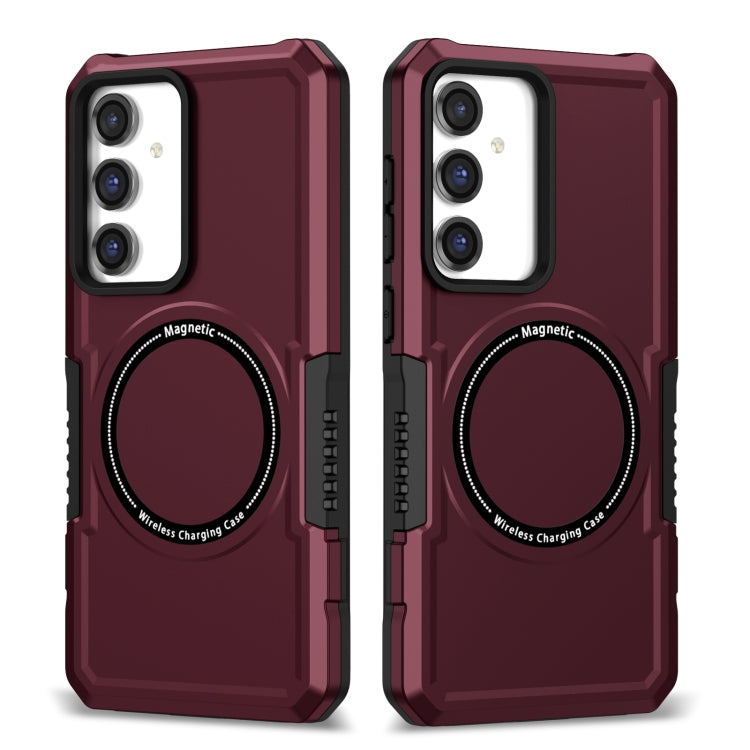 For Samsung Galaxy S23 FE MagSafe Shockproof Armor Phone Case(Wine Red) - Galaxy S23 5G Cases by PMC TechLife | Online Shopping South Africa | PMC TechLife
