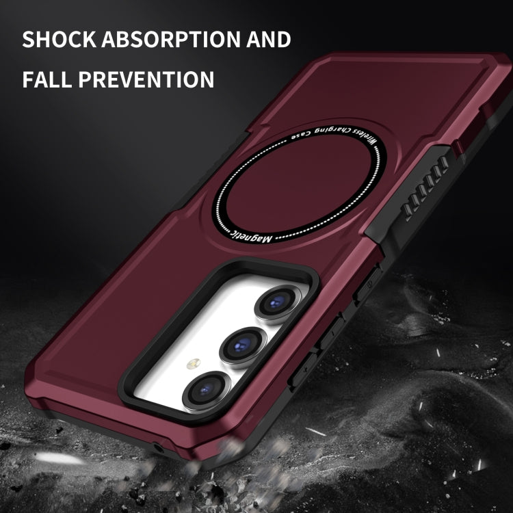 For Samsung Galaxy S23 FE MagSafe Shockproof Armor Phone Case(Wine Red) - Galaxy S23 5G Cases by PMC TechLife | Online Shopping South Africa | PMC TechLife