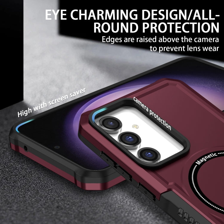 For Samsung Galaxy S23 FE MagSafe Shockproof Armor Phone Case(Wine Red) - Galaxy S23 5G Cases by PMC TechLife | Online Shopping South Africa | PMC TechLife