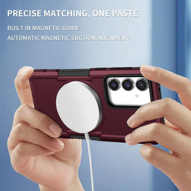 For Samsung Galaxy S23 FE MagSafe Shockproof Armor Phone Case(Wine Red) - Galaxy S23 5G Cases by PMC TechLife | Online Shopping South Africa | PMC TechLife