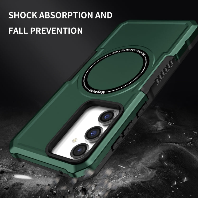 For Samsung Galaxy S23 FE MagSafe Shockproof Armor Phone Case(Dark Green) - Galaxy S23 5G Cases by PMC TechLife | Online Shopping South Africa | PMC TechLife