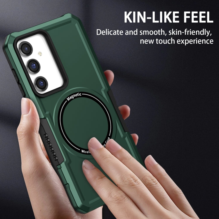 For Samsung Galaxy S23 FE MagSafe Shockproof Armor Phone Case(Dark Green) - Galaxy S23 5G Cases by PMC TechLife | Online Shopping South Africa | PMC TechLife