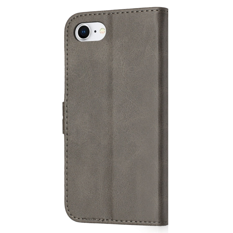 For iPhone 16e Embossed Happy Cat Pattern Flip Leather Phone Case(Grey) - iPhone 16e Cases by PMC TechLife | Online Shopping South Africa | PMC TechLife | Buy Now Pay Later Mobicred