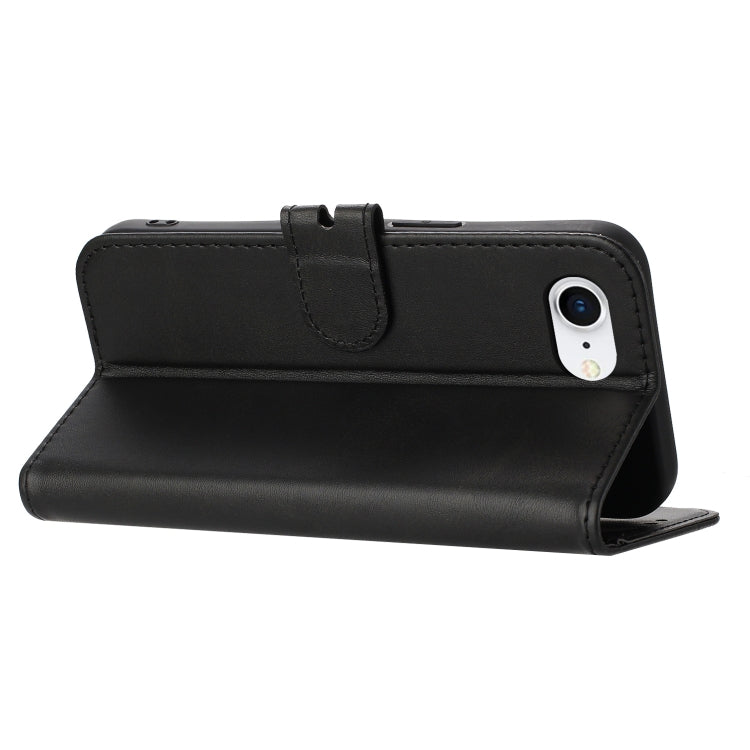 For iPhone 16e Embossed Happy Cat Pattern Flip Leather Phone Case(Black) - iPhone 16e Cases by PMC TechLife | Online Shopping South Africa | PMC TechLife | Buy Now Pay Later Mobicred