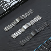 For Huawei Watch 4 Pro/GT3/GT2 Porsche Ver 22mm Three Strains HW Buckle Titanium Steel Watch Band(Silver)