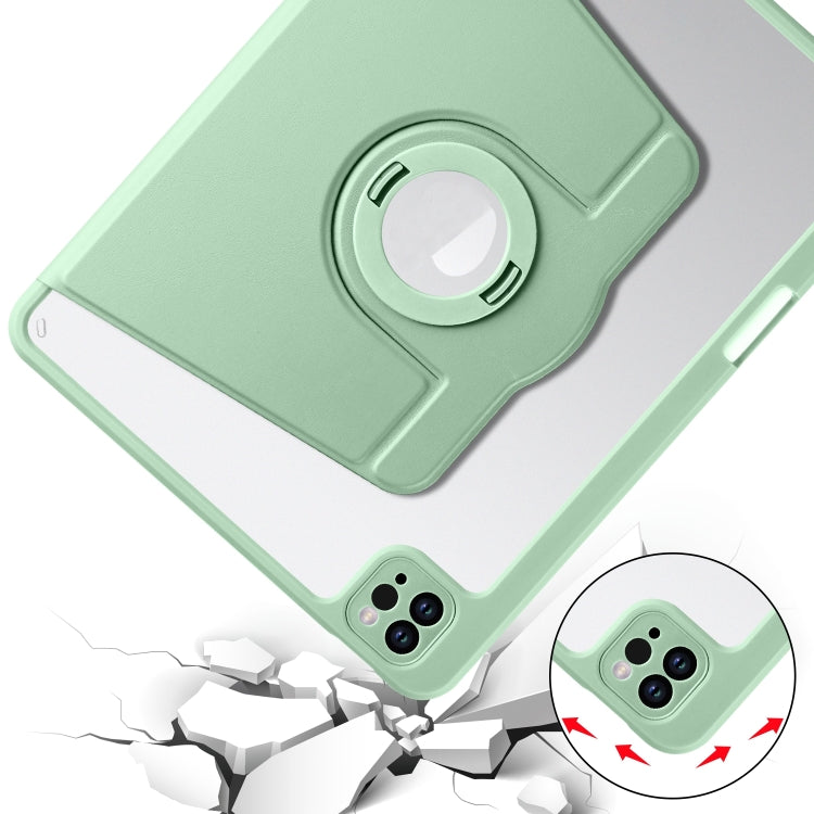 For iPad Pro 11 2024 Acrylic 360 Rotation Detachable Leather Tablet Case(Green) - iPad Pro 11 2024 Cases by PMC TechLife | Online Shopping South Africa | PMC TechLife | Buy Now Pay Later Mobicred