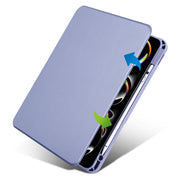 For iPad Pro 13 2024 Acrylic 360 Rotation Detachable Leather Tablet Case(Lavender Purple)