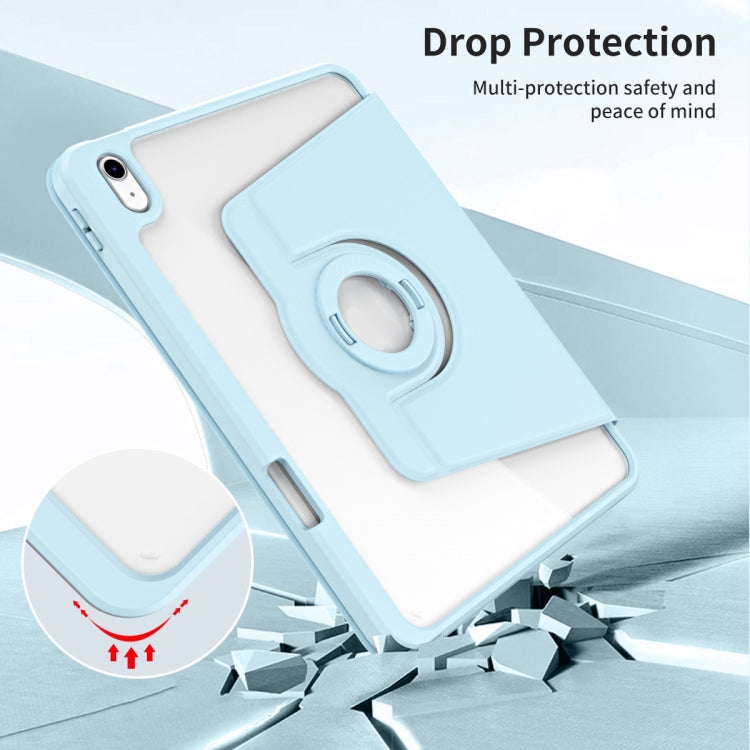 For iPad Air 13 2024 Acrylic 360 Rotation Detachable Leather Tablet Case(Ice Blue) - iPad Air 13 2024 Cases by PMC TechLife | Online Shopping South Africa | PMC TechLife | Buy Now Pay Later Mobicred