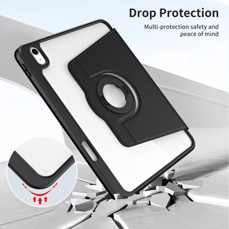 For iPad Air 13 2025 / 2024 Acrylic 360 Rotation Detachable Leather Tablet Case(Black) - iPad Air 13 2025 / 2024 Cases by PMC TechLife | Online Shopping South Africa | PMC TechLife | Buy Now Pay Later Mobicred