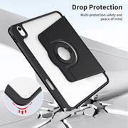 For iPad Air 13 2025 / 2024 Acrylic 360 Rotation Detachable Leather Tablet Case(Black)