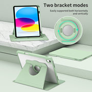 For iPad Air 13 2024 Acrylic 360 Rotation Detachable Leather Tablet Case(Green)