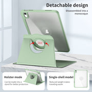 For iPad Air 13 2024 Acrylic 360 Rotation Detachable Leather Tablet Case(Green)