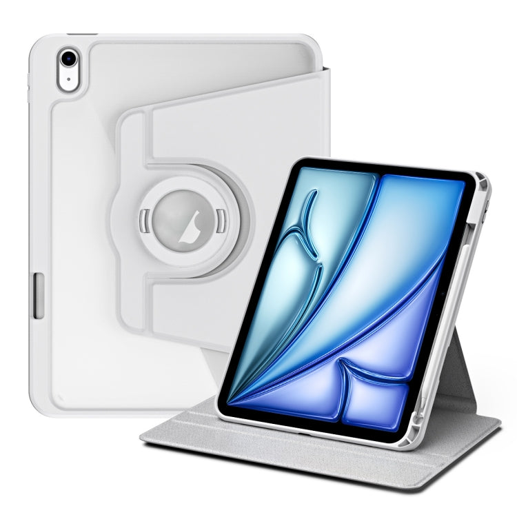 For iPad Air 13 2024 Acrylic 360 Rotation Detachable Leather Tablet Case(Grey) - iPad Air 13 2024 Cases by PMC TechLife | Online Shopping South Africa | PMC TechLife | Buy Now Pay Later Mobicred