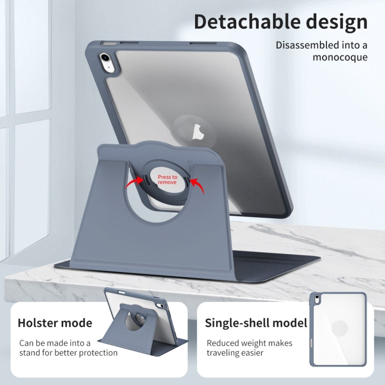 For iPad Air 13 2025 / 2024 Acrylic 360 Rotation Detachable Leather Tablet Case(Lavender Purple) - iPad Air 13 2025 / 2024 Cases by PMC TechLife | Online Shopping South Africa | PMC TechLife | Buy Now Pay Later Mobicred