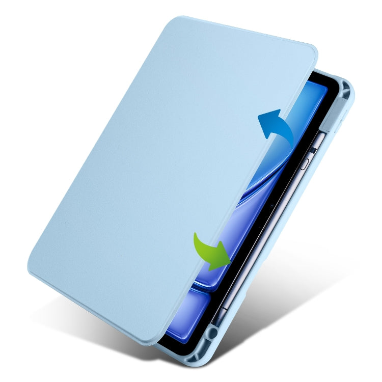 For iPad Air 11 2025 / 2024 Acrylic 360 Rotation Detachable Leather Tablet Case(Ice Blue) - free shipping - PMC TechLife - Order now!