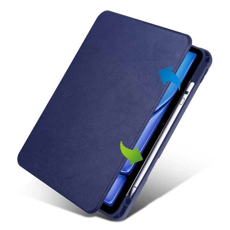 For iPad Air 11 2025 / 2024 Acrylic 360 Rotation Detachable Leather Tablet Case(Dark Blue) - iPad Air 11 2025 / 2024 Cases by PMC TechLife | Online Shopping South Africa | PMC TechLife | Buy Now Pay Later Mobicred