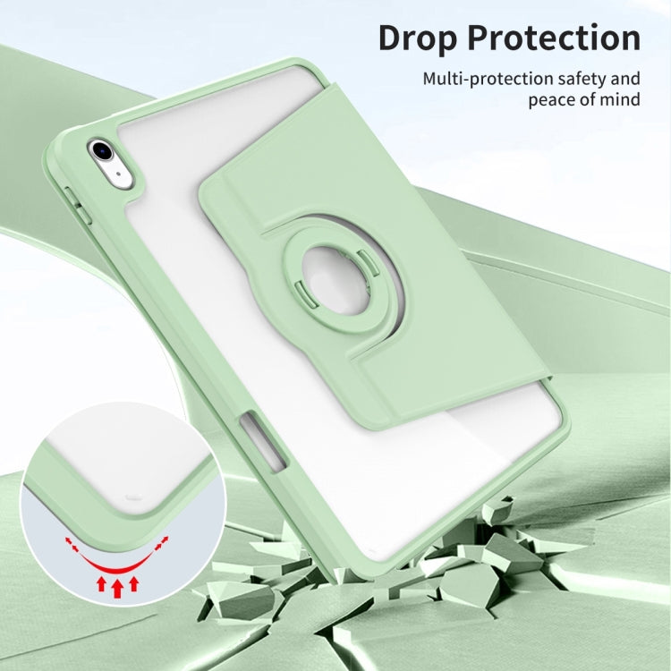 For iPad Air 11 2024 Acrylic 360 Rotation Detachable Leather Tablet Case(Green) - iPad Air 11 2024 Cases by PMC TechLife | Online Shopping South Africa | PMC TechLife | Buy Now Pay Later Mobicred