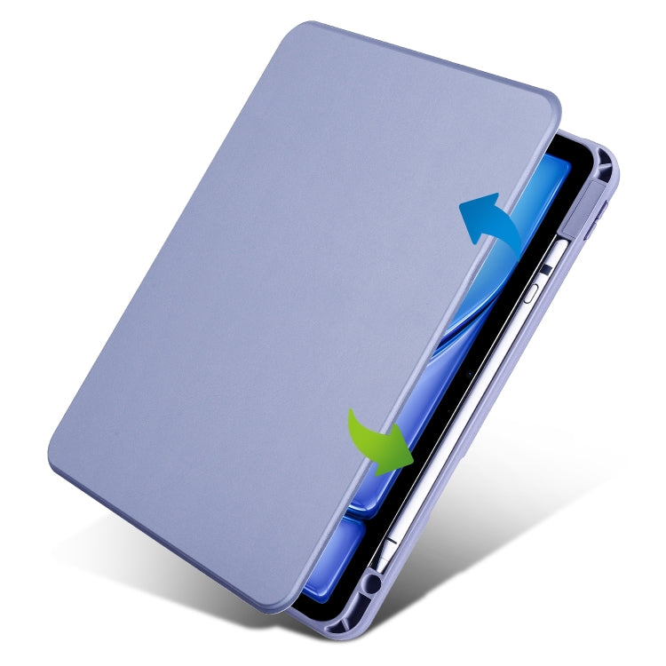 For iPad Air 11 2024 Acrylic 360 Rotation Detachable Leather Tablet Case(Lavender Purple) - iPad Air 11 2024 Cases by PMC TechLife | Online Shopping South Africa | PMC TechLife | Buy Now Pay Later Mobicred