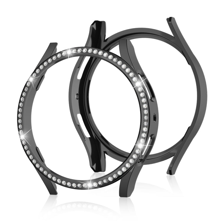 For Samsung Galaxy Watch 6 44mm Diamond Hollow PC Watch Protective Case(Black) - Watch Cases by PMC TechLife | Online Shopping South Africa | PMC TechLife