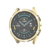 For Samsung Galaxy Watch 6 44mm Diamond Hollow PC Watch Protective Case(Gold)