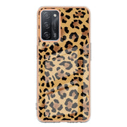 For OPPO A55 5G / A53s 5G / A54 4G Electroplating Marble Dual-side IMD Phone Case(Leopard Print)