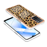 For OPPO A55 5G / A53s 5G / A54 4G Electroplating Marble Dual-side IMD Phone Case(Leopard Print)