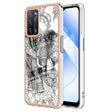 For OPPO A55 5G / A53s 5G / A54 4G Electroplating Marble Dual-side IMD Phone Case(Totem Elephant) - OPPO Cases by PMC TechLife | Online Shopping South Africa | PMC TechLife | Buy Now Pay Later Mobicred