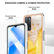 For OPPO A55 5G / A53s 5G / A54 4G Electroplating Marble Dual-side IMD Phone Case(Draft Beer)