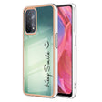 For OPPO A74 / A93 5G / A54 5G / A93s 5G Electroplating Marble Dual-side IMD Phone Case(Smile) - OPPO Cases by PMC TechLife | Online Shopping South Africa | PMC TechLife | Buy Now Pay Later Mobicred