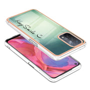 For OPPO A74 / A93 5G / A54 5G / A93s 5G Electroplating Marble Dual-side IMD Phone Case(Smile)