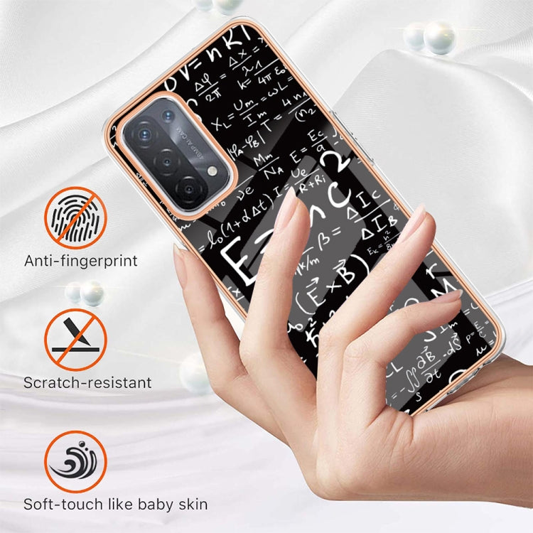 For OPPO A74 / A93 5G / A54 5G / A93s 5G Electroplating Marble Dual-side IMD Phone Case(Equation) - OPPO Cases by PMC TechLife | Online Shopping South Africa | PMC TechLife | Buy Now Pay Later Mobicred