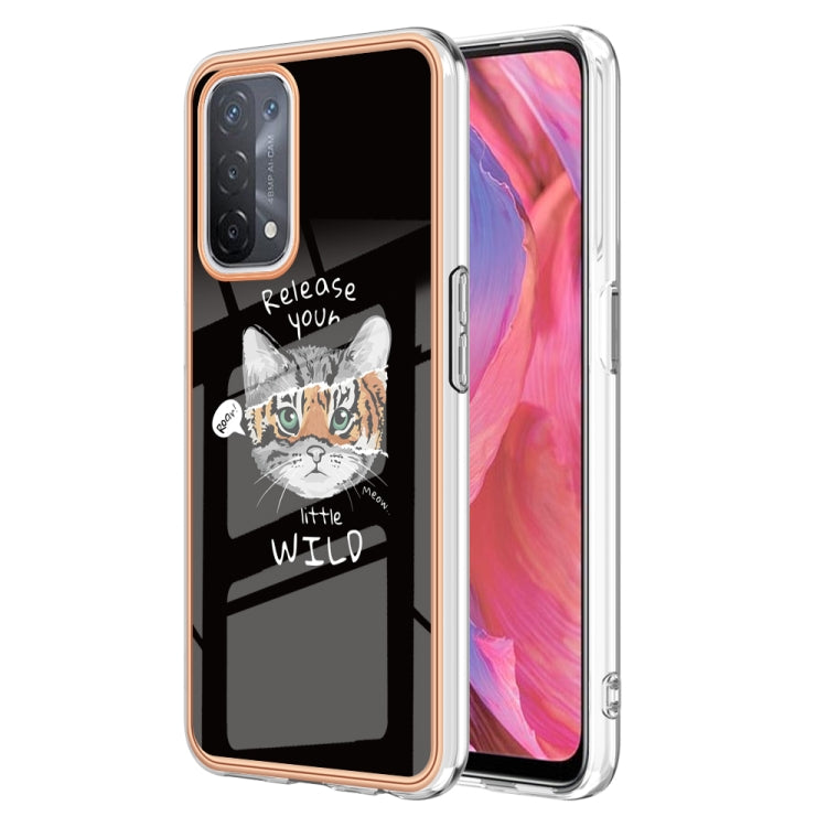 For OPPO A74 / A93 5G / A54 5G / A93s 5G Electroplating Marble Dual-side IMD Phone Case(Natural Growth) - OPPO Cases by PMC TechLife | Online Shopping South Africa | PMC TechLife | Buy Now Pay Later Mobicred