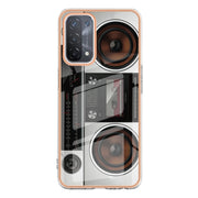 For OPPO A74 / A93 5G / A54 5G / A93s 5G Electroplating Marble Dual-side IMD Phone Case(Retro Radio)