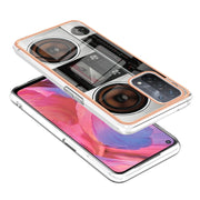 For OPPO A74 / A93 5G / A54 5G / A93s 5G Electroplating Marble Dual-side IMD Phone Case(Retro Radio)