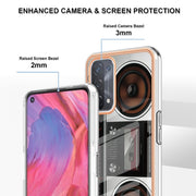For OPPO A74 / A93 5G / A54 5G / A93s 5G Electroplating Marble Dual-side IMD Phone Case(Retro Radio)
